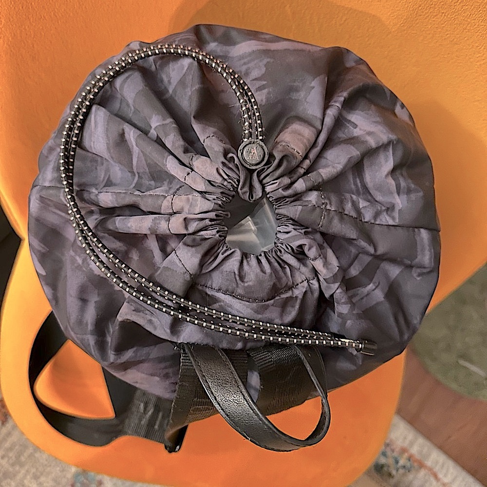 Victoria's Secret Purple Zebra Camo Cinch-Top Backpack 🎆 - Picture 3 of 17